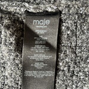 Maje Gray Textured Cardigan